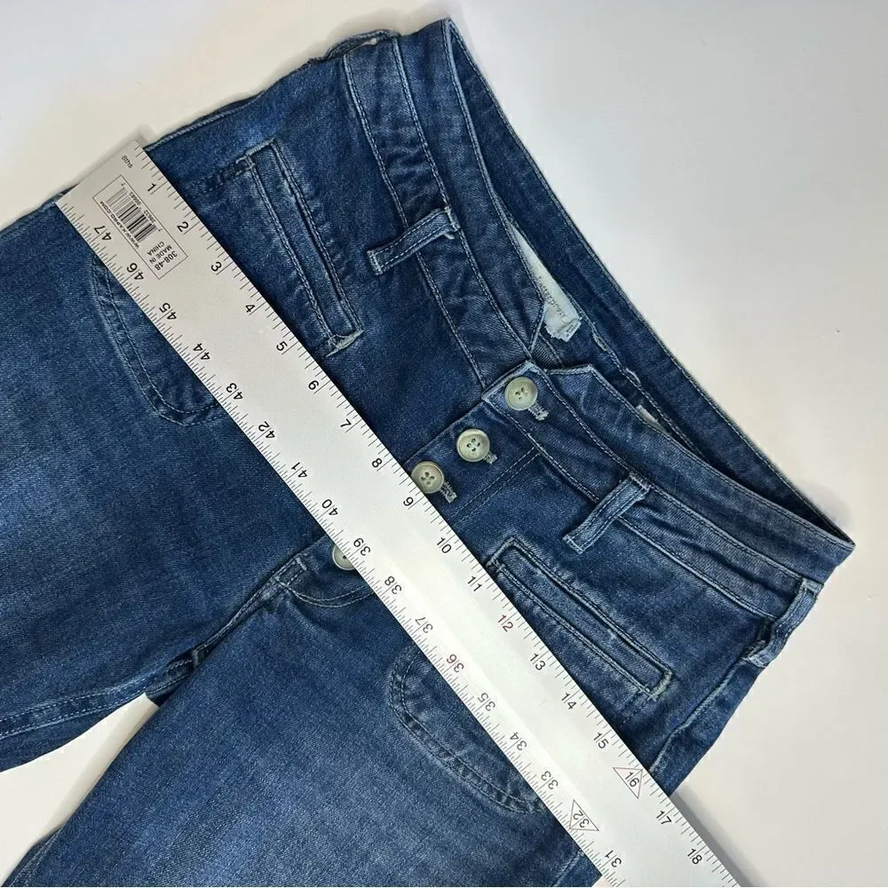 Pilcto & The Letterpress By Anthropologie Sz 25 High Rise Slim  Cropped